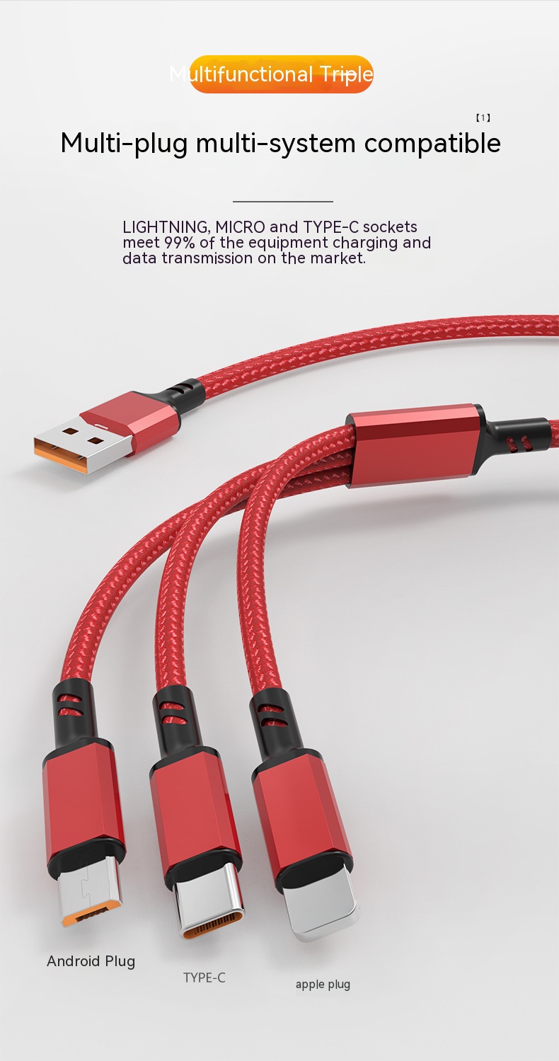 charging cable three-in-one