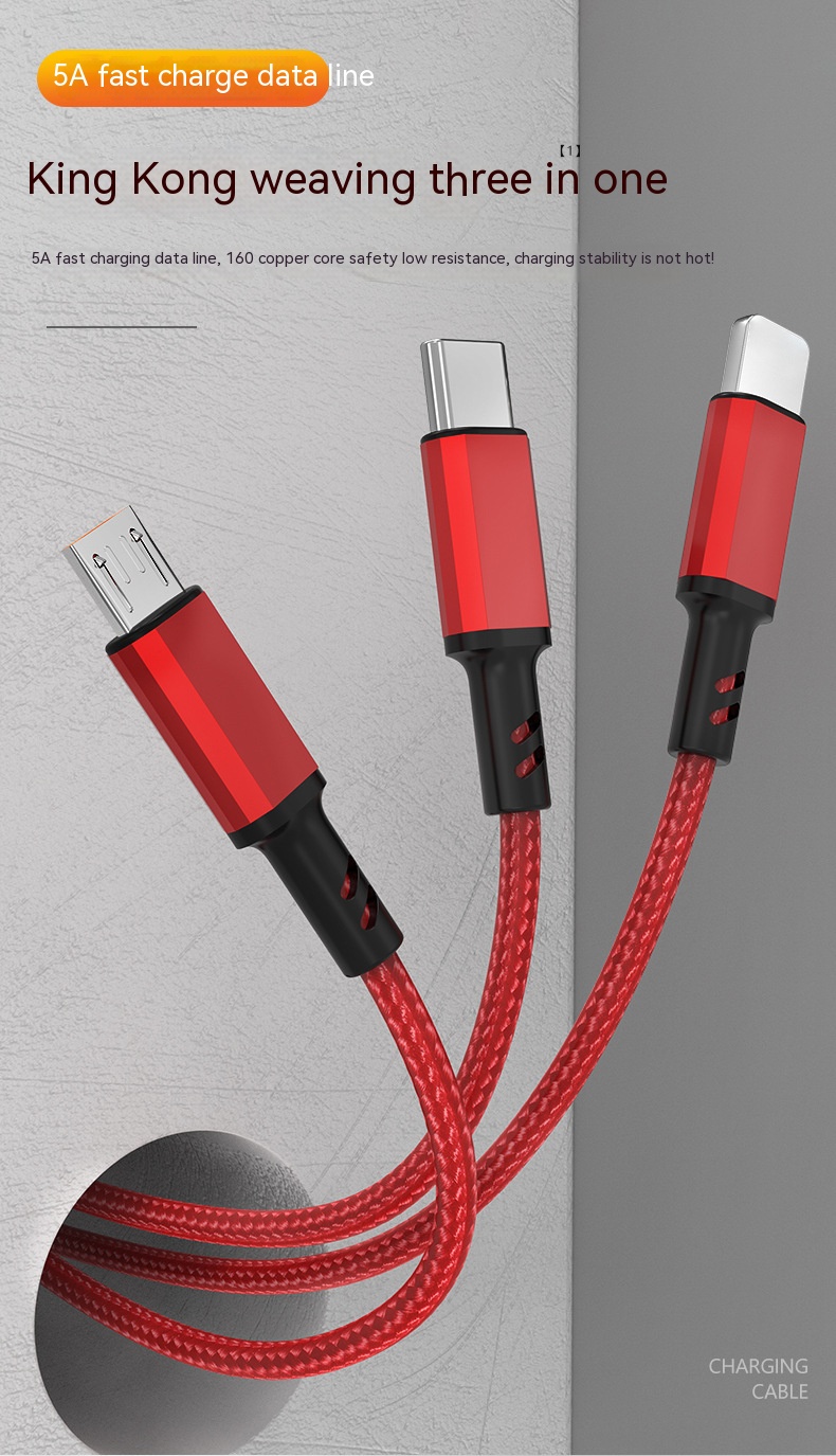 charging cable three-in-one