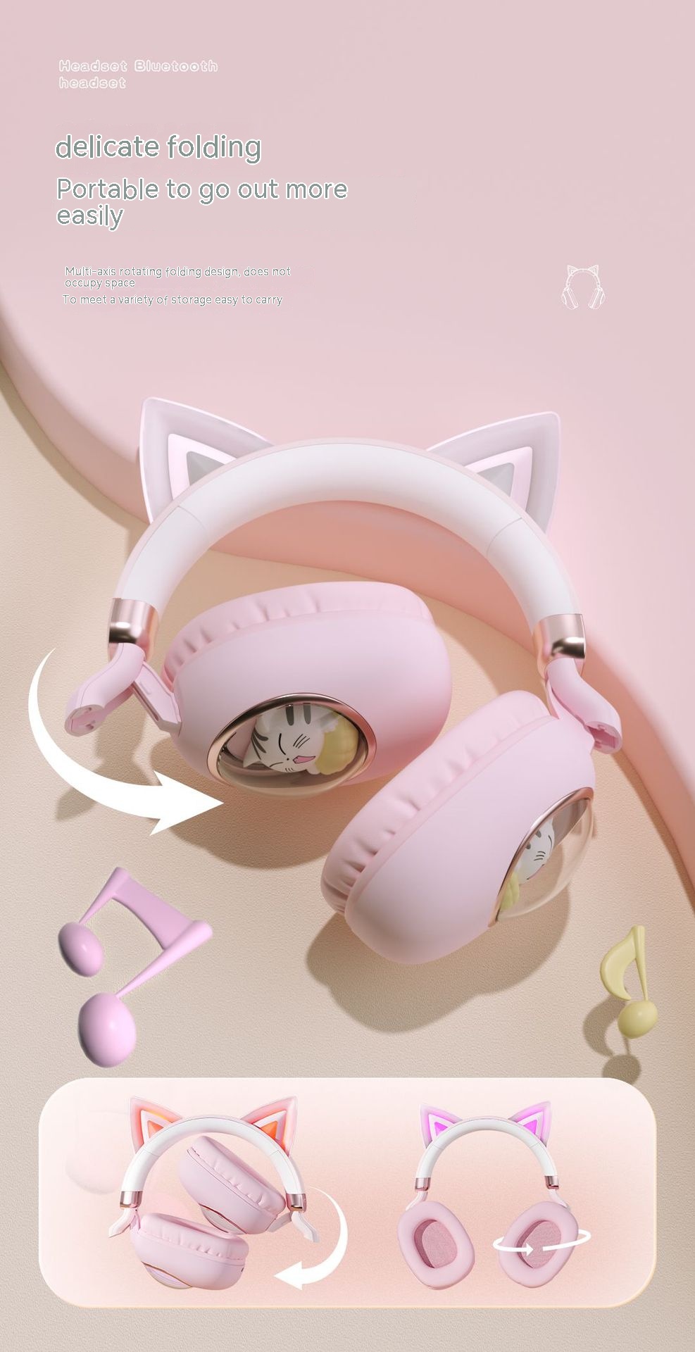 cute cat ear headset 3C Electronic Consumer Products Manufacture