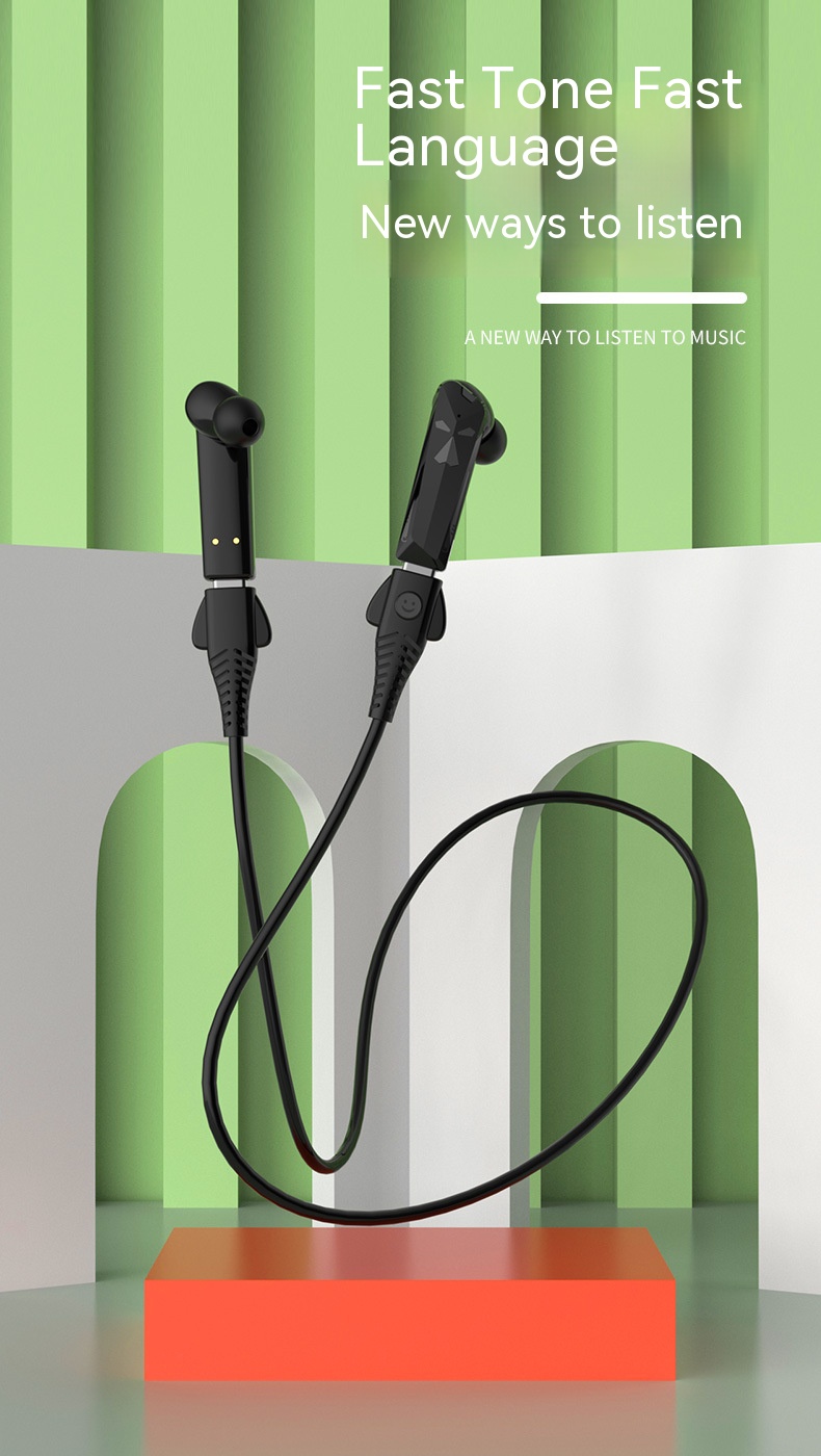 neck hanging stereo earphones